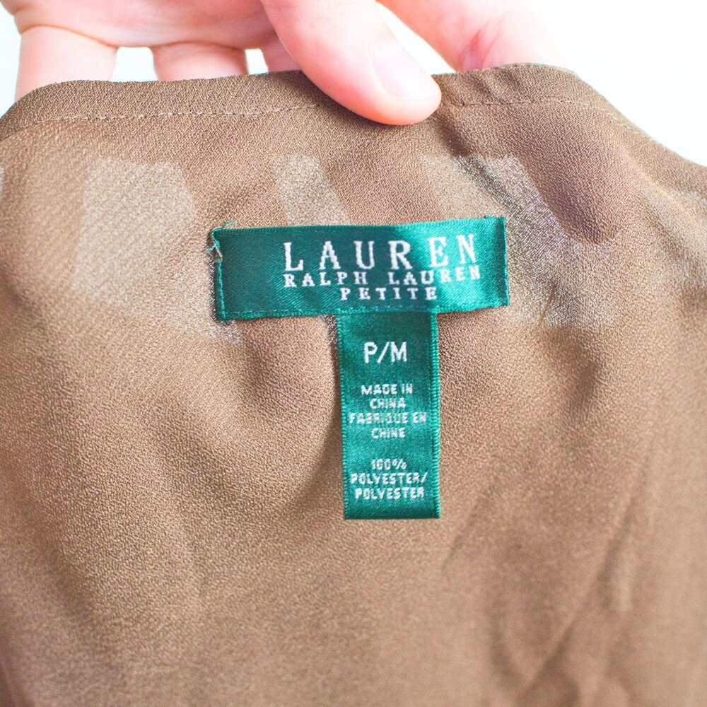 NWT Ralph Lauren Polyester Floral Midi Skirt in Earth Tones MP - Picture 8 of 9